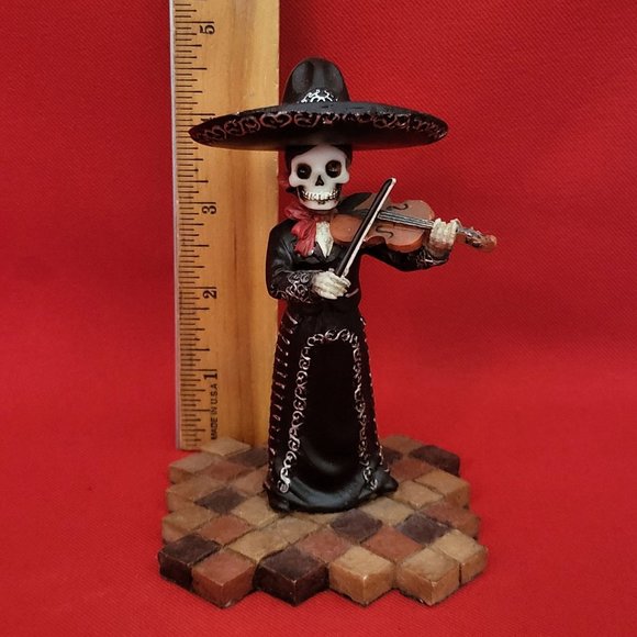 Summit Collection Day Of The Dead Wedding Band Mariachi Violin Player Skeleton S - Picture 9 of 13